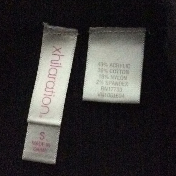 XHILARATION  BLACK CABLE LEGGINGS JRS - Picture 6 of 6